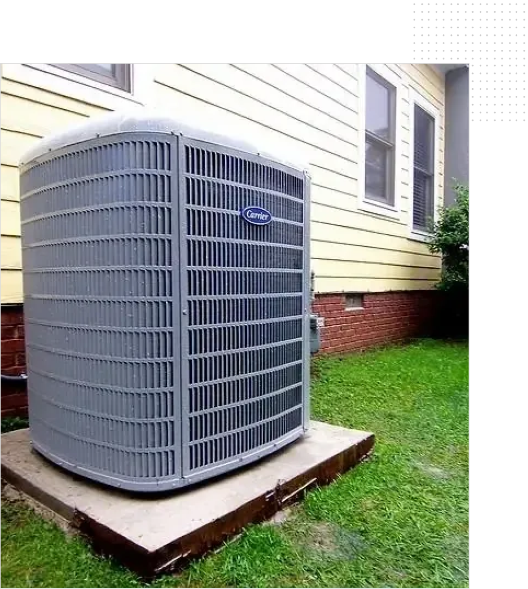 Carrier air conditioning unit outside.