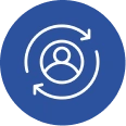 Here's an alt tag for the image, within the 8-word limit: `Person icon with circular arrows; continuous improvement`